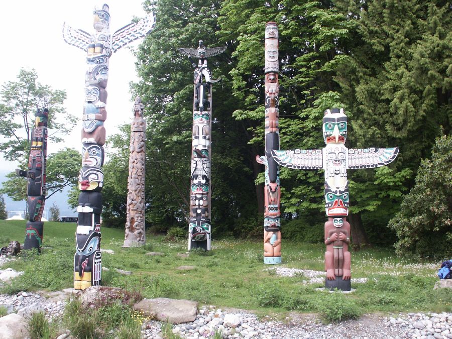 Totem poles in Vancouver